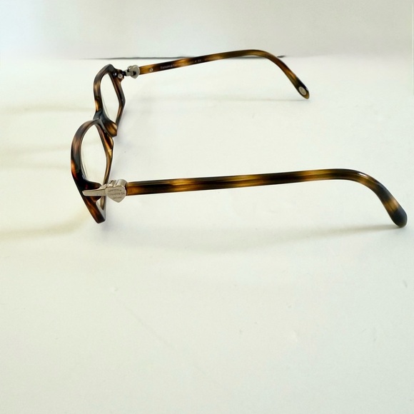 Tiffany & Co TF2035 Tortoise Rectangle Heart Logo Glasses 52-16 - Picture 6 of 11